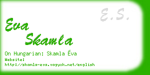 eva skamla business card